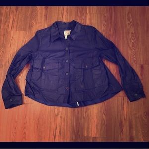 HEI HEI Anthropologie blue coated jacket